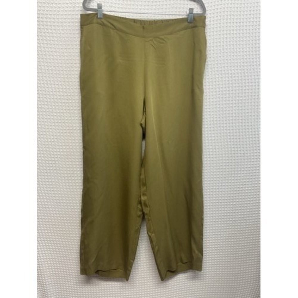 NWT Pure J. Jill Elements Ochre Pull On Wide Leg Pants Women XL Vietnam Tencel